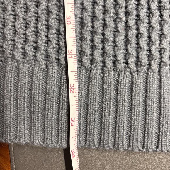 Organic by John Patrick Women's Cardigan Long Line Cashmere Blend Gray Med Shawl - Picture 9 of 11